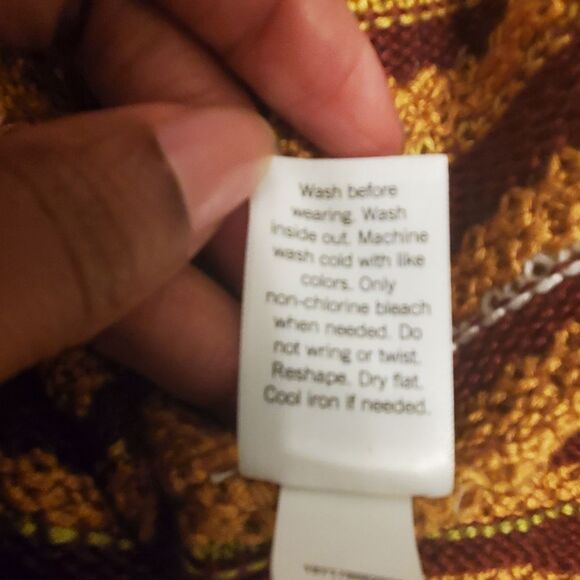 NWT SO Goods for Life Women's Skirt XS Brown Orange Crochet Knit Midi Boho - Picture 15 of 16